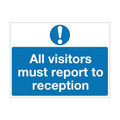 View more details about Safety Sign 450x600mm All Visitors Must Report to Reception