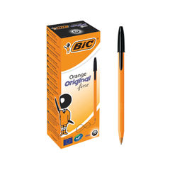 View more details about BIC Orange Black Fine Ballpoint Pen (Pack of 20)
