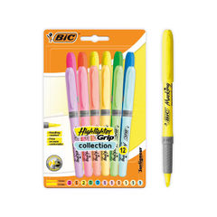 View more details about BIC Highlighter Grip Pastel Assorted (Pack of 12)