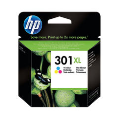 View more details about HP 301XL High Capacity Tri-Colour Ink Cartridge - CH564EE