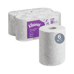 View more details about Kleenex White 2-Ply Ultra Slimroll Hand Towel Rolls (Pack of 6)