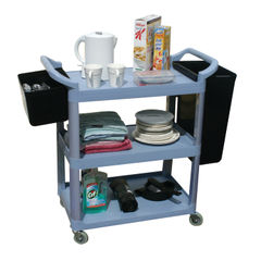 View more details about GPC 3 Shelf Service Trolley Grey