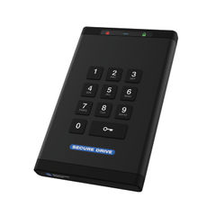 View more details about SecureDrive KP Hardware Encrypted External Portable Hard Drive 5TB with Keypad SD-KP-20-BL5000