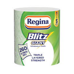 View more details about Regina Blitz Giant Household Towels 3-Ply Single Roll 260 Sheets