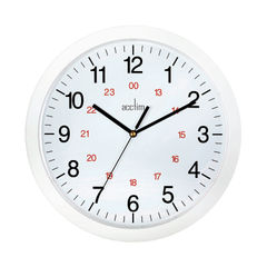 View more details about Acctim Metro 24 Hour Plastic Wall Clock 300mm White