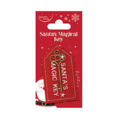View more details about Eurowrap Santa's Magic Key Ribbon Attaching Key To Felt Tag (Pack of 12)