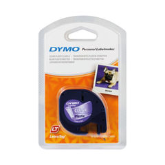 View more details about Dymo LetraTAG Labelling Tape 12mm x 4m Black on Clear