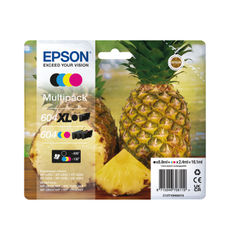 View more details about Epson 604XL/604 Ink Cartridge Multipack Pineapple XL Black High Yield/Standard