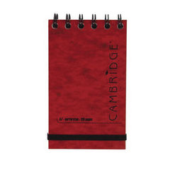 View more details about Cambridge 76 x 127 mm Red Elastic Notebook