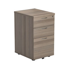 View more details about Jemini H690mm Grey Oak 3 Drawer Tall Mobile Pedestal