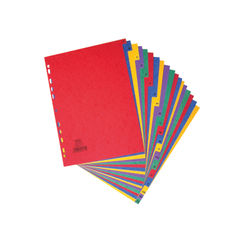 View more details about Elba A4 Plain Tabs 20 Part Multi-Coloured Index Dividers