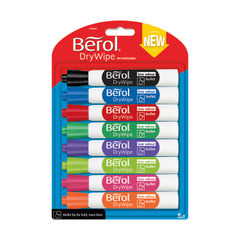 View more details about Berol Drywipe Marker Bullet Tip Assorted (Pack of 8)