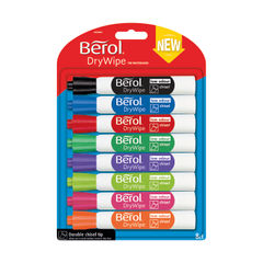 View more details about Berol Drywipe Marker Chisel Tip Assorted (Pack of 8)