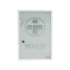 View more details about Mediana AED Metal Wall Cabinet with Glass Door and Alarm 300x145x460mm