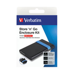 View more details about Verbatim Store N Go 2.5 Inch Hard Drive Enclosure Kit USB 3.2 Black