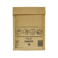 View more details about Mail Lite Bubble Postal Bag Gold C0-150x210 (Pack of 100)