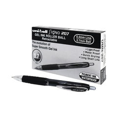 View more details about Uni-Ball Signo 207 Black Gel Rollerball Pen (Pack of 12)