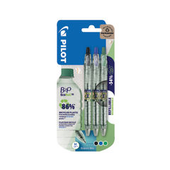 View more details about Pilot B2P Ecoball Assorted Medium Ballpoint Pens (Pack of 3)