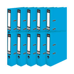 View more details about Pukka Brights A4 Blue Lever Arch File (Pack of 10)