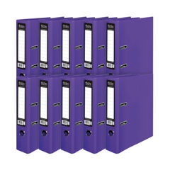 View more details about Pukka Brights A4 Purple Lever Arch File (Pack of 10)