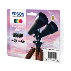 View more details about Epson 502 CMYK Ink Cartridge Multipack - C13T02V64010