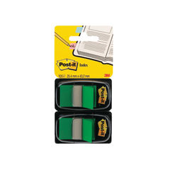 View more details about Post-it Index Tabs Dispenser with Green Tabs (Pack of 2)