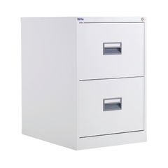 View more details about Talos H700mm White 2 Drawer Filing Cabinet