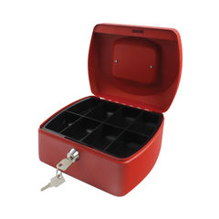 View more details about Q-Connect Cash Box 8 Inch Red