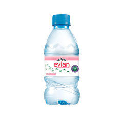 View more details about Evian 330ml Natural Spring Water Bottles (Pack of 24)