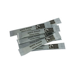 View more details about Fairtrade White Sugar Sticks, Pack of 1000 - A03622