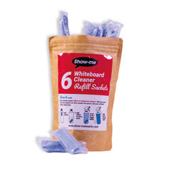 View more details about Show-Me Whiteboard Cleaner Refill Sachets (Pack of 6)