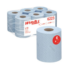 View more details about WypAll L10 Blue Food/Hygiene Wiping Paper Roll (Pack of 6)