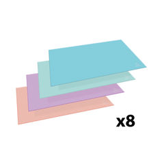 View more details about Exacompta Aquarel Desk Mat Board Assorted Pastel (Pack of 8)