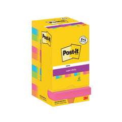 View more details about Post-it Super Sticky Notes 76x76mm 90 Sheets Carnival (Pack of 8 + 4 FOC)