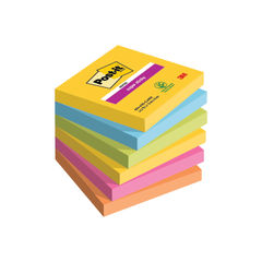 View more details about Post-it Super Sticky 76x76mm 90 Sheets Carnival (Pack of 6)