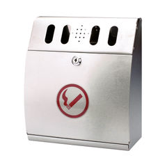 View more details about Curved Wall Mounted Ash Bin Steel 3.7 Litre