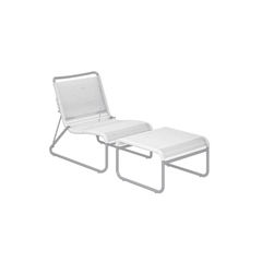 View more details about CL Lita Patio Lounge and Ottoman Set White