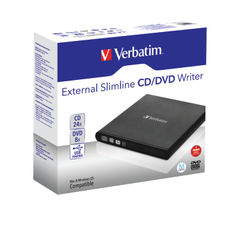 View more details about Verbatim Black Mobile DVD Rewriter USB 2.0