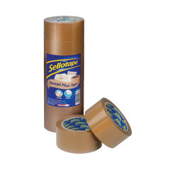 View more details about Sellotape 50mm x 66m Brown Poly Packaging Tapes (Pack of 6)