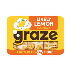 View more details about Graze Lively Lemon Flapjack Punnet (Pack of 9)