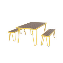 View more details about NG Paulette Table and Bench Set Yellow