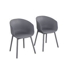 View more details about NG York XL Dining Chairs Charcoal (Pack of 2)