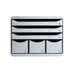 View more details about Exacompta Store-Box Maxi 6 Drawers Office Light Grey  306740D