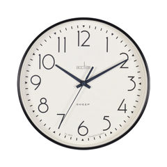 View more details about Acctim Earl Wall Clock Non Ticking Sweep Seconds Hand 250mm Diameter Black