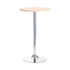 View more details about Jemini D600 x H1050mm Beech/Chrome Tall Bistro Trumpet Table