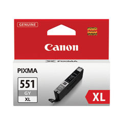 View more details about Canon CLI-551XLGY Grey Ink Cartridge - High Capacity - 6447B001