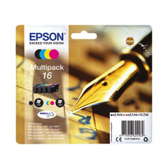 View more details about Epson 16 CMYK Ink Cartridge Multipack - C13T16264012