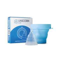 View more details about Unicorn Medical Grade Silicone Menstrual Cup/Sterilising Unit Blue