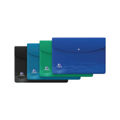 View more details about Oxford Oceanis Press Stud Wallet A4+ Assorted (Pack of 4)
