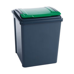 View more details about VFM 50L Green Recycling Bin With Lid
